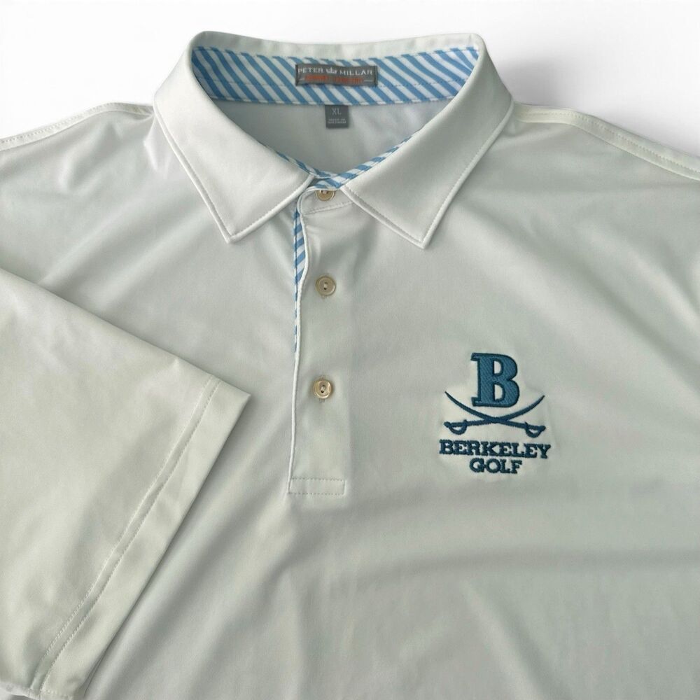 Peter Millar Summer Comfort‎ Berkeley Golf Polo Men XL White Performance Stretch